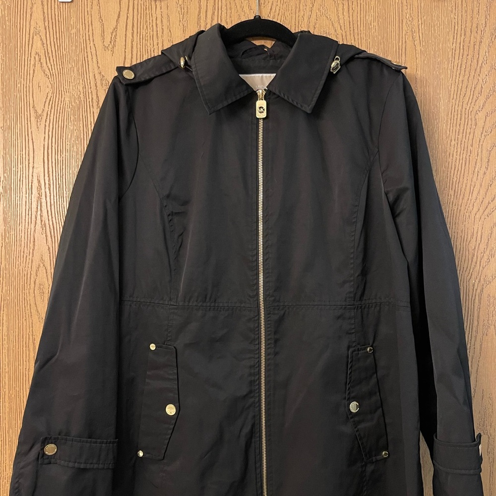 Michael Kors Women’s Black Trench/Rain Jacket